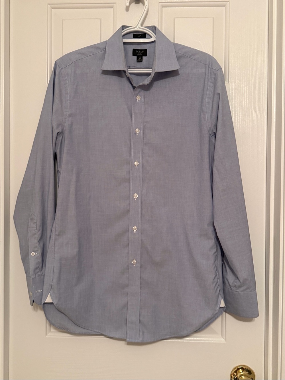 J. Crew Light Blue Men's Dress Shirt - Spread Collar